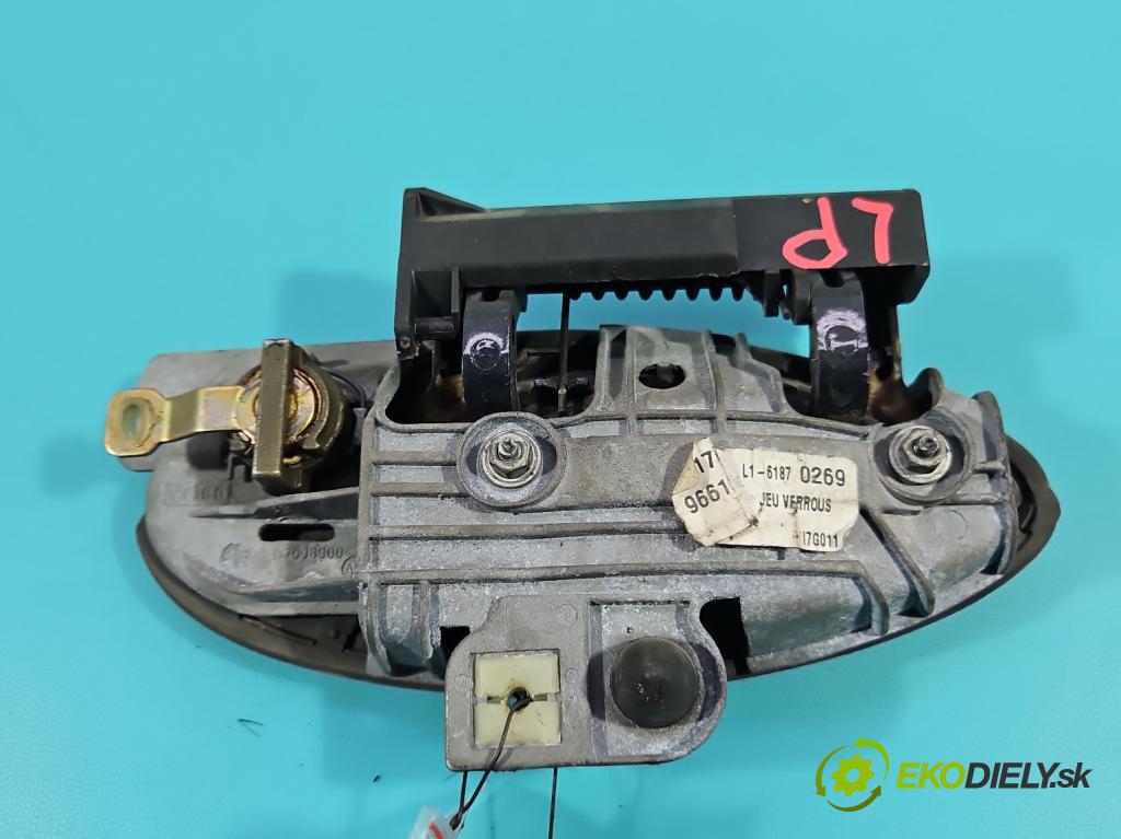 Citroen C5 I 2001-2008 1.6 hdi 109 HP manual 80 kW 1560 cm3 5- rukoväť predné ľavé mimo:  (Kľučka dverí vonkajšia predná ľavá)