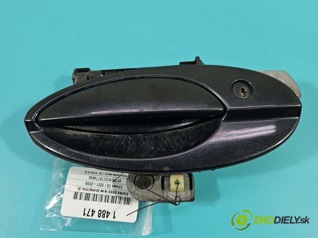 Citroen C5 I 2001-2008 1.6 hdi 109 HP manual 80 kW 1560 cm3 5- rukoväť predné ľavé mimo:  (Kľučka dverí vonkajšia predná ľavá)