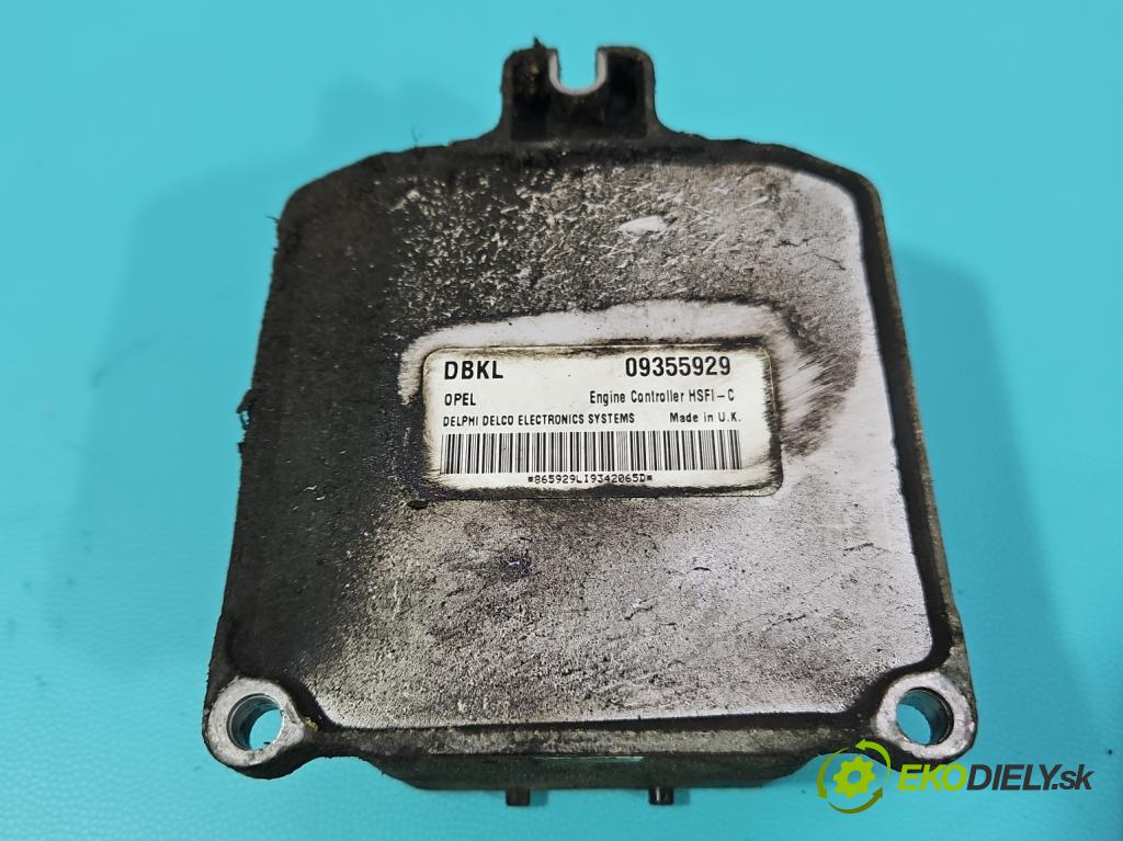 Opel Astra II 1998-2009 1.6 16V 101 HP manual 74 kW 1598 cm3 5- riadiaca jednotka motora 09355929