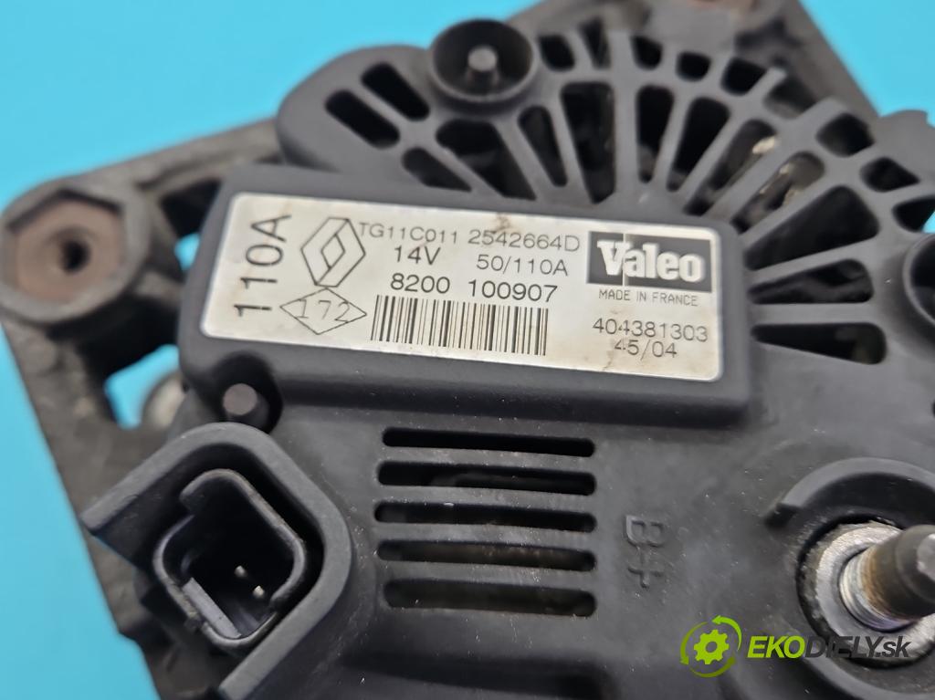 Renault Clio II 1998-2012 1.5 dci 65 HP manual 48 kW 1461 cm3 3- Alternator 8200100907 (Alternátor)