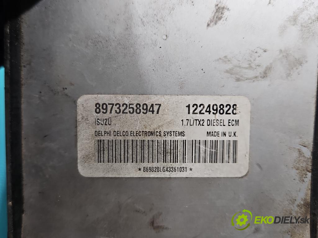 Opel Meriva A 2002-2010 1.7 02-06 75 HP manual 55 kW 1686 cm3 5- riadiaca jednotka motora 12249828