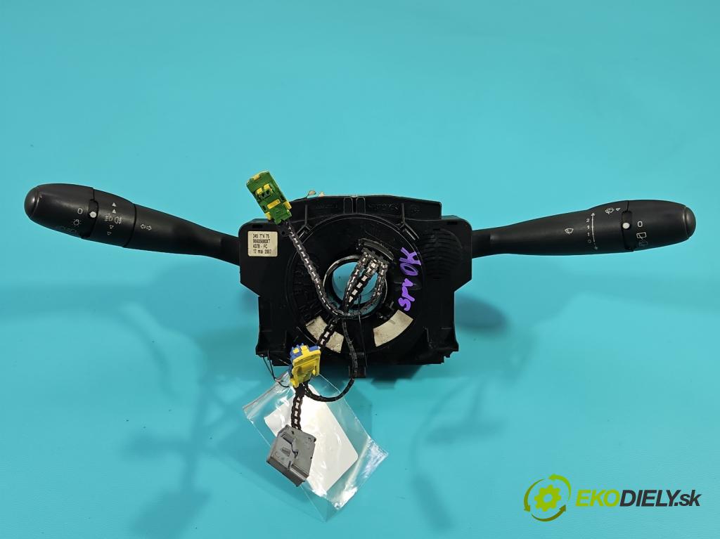 Peugeot 307 2.0 hdi 90 HP manual 66 kW 1997 cm3 5- prepínač komplex: 96605680XT (Prepínacie páčky pod volantom)