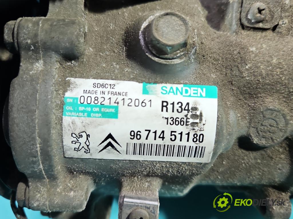 Citroen C4 II 2010-2017 2.0 hdi 150 HP manual 110 kW 1997 cm3 5- Kompresor: klimatizácie 9671451180 (Kompresor klimatizácie)