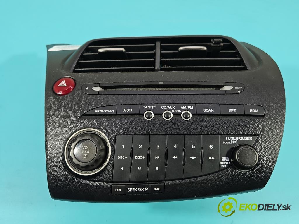 Honda Civic VIII 2006-2011 1.8 16V 140 hp manual 103 kW 1799 cm3 5- Radio továrna: 39100-SMG-G016-M1