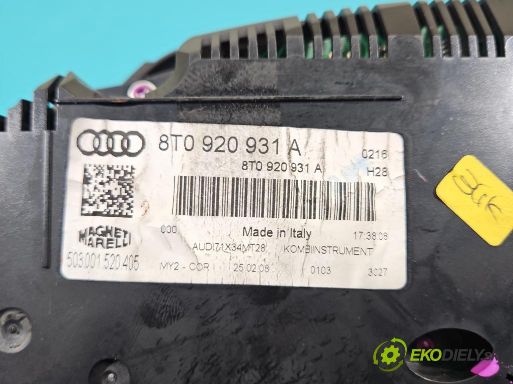 Audi A5 8T 2007-2016 3.0 tdi V6 239KM manual 176 kW 2967 cm3 2- prístrojovka/ budíky 8T0920931A (Prístrojová doska)