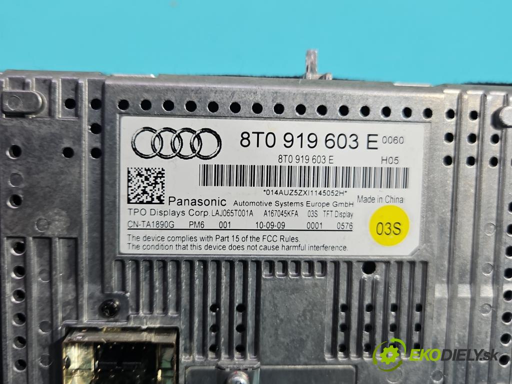 Audi A5 8T 2007-2016 3.0 tdi V6 239KM manual 176 kW 2967 cm3 2- Zobrazit: 8T0919603E (Prístrojová doska)