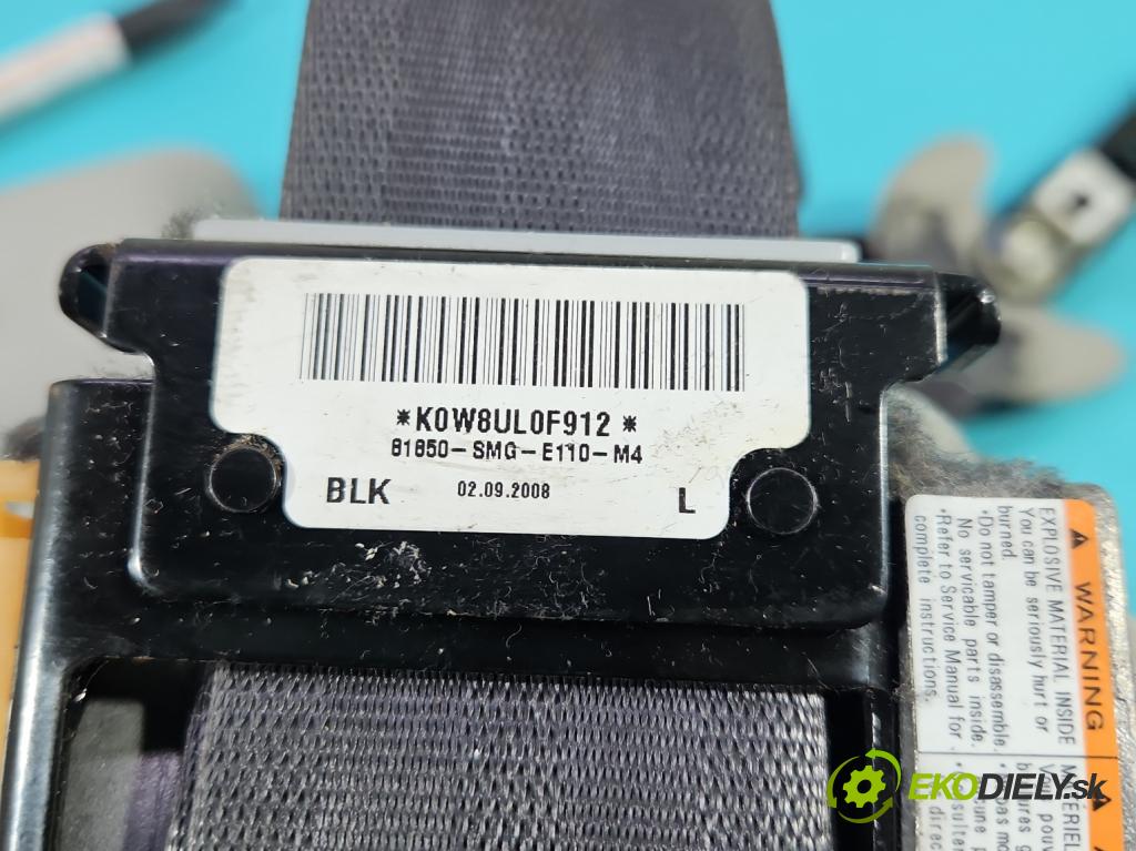Honda Civic VIII 2006-2011 1.8 16V 140 HP manual 103 kW 1799 cm3 5- pas bezpečnosť: predné ľavý 81816-SMG-E121-M4