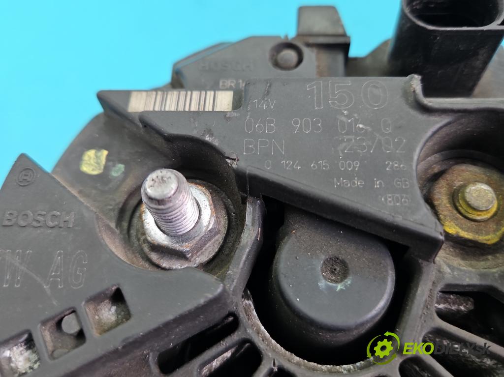 Audi A4 B6 2000-2004 2.0 20v 131 HP manual 96 kW 1984 cm3 4- Alternator 06B903016Q (Alternátor)