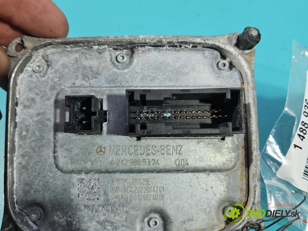 Mercedes E W212 2009-2016 2,2.0 cdi 136 HP automatic 100 kW 2143 cm3 5- střídač: xenon A2129005324 (Riadiaca jednotka xenónu)