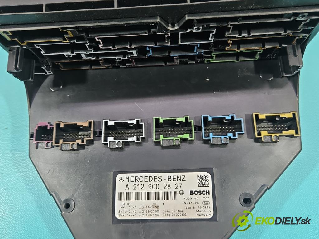 Mercedes E W212 2009-2016 2,2.0 cdi 136hp automatic 100 kW 2143 cm3 5- skříňka pojistková A2129002827 (Pojistková skříňka)