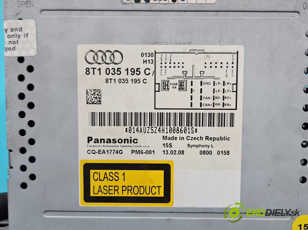 Audi A5 8T 2007-2016 3.0 tdi V6 239KM manual 176 kW 2967 cm3 2- Radio originál 8T1035195C