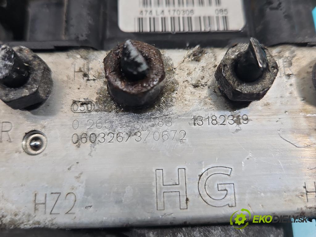 Opel Meriva A 2002-2010 1.7 cdti 101 hp manual 74 kW 1686 cm3 5- čerpadlo abs 0265231583 (Pumpa ABS)