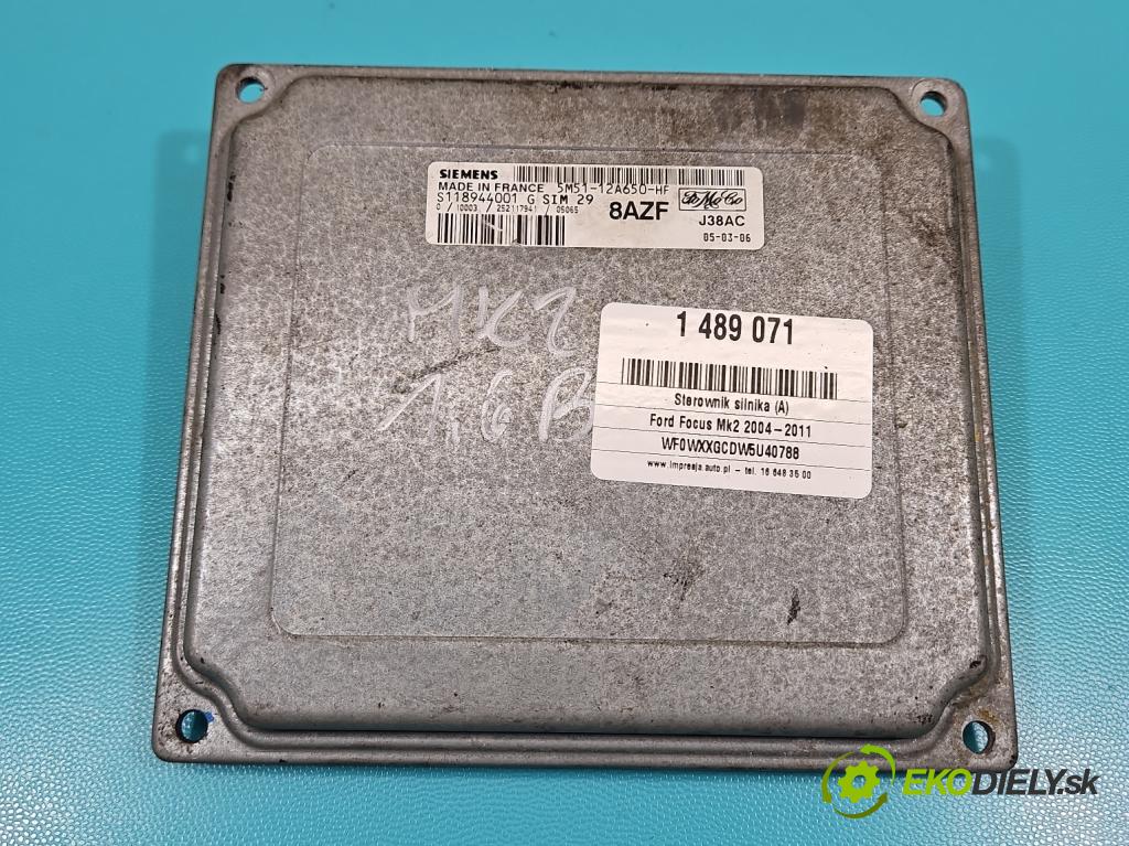 Ford Focus Mk2 2004-2011 1.6 16v 116 HP manual 85 kW 1596 cm3 5- riadiaca jednotka motora 5M51-12A650-HF
