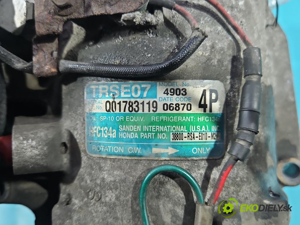 Honda Civic VIII 2006-2011 1.8 16V 140 HP manual 103 kW 1799 cm3 5- Kompresor: klimatizácie 38800-RSA-E010-M2 (Kompresor klimatizácie)