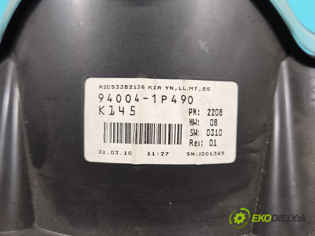 Kia Venga 1.4 crdi 75 HP manual 55 kW 1396 cm3 5- prístrojovka/ budíky 94004-1P490 (Prístrojová doska)