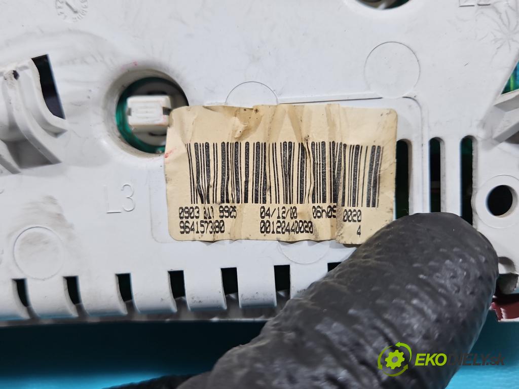 Peugeot 206 1.4 8v 75 HP manual 55 kW 1360 cm3 3- prístrojovka/ budíky 9641573680 (Prístrojová doska)