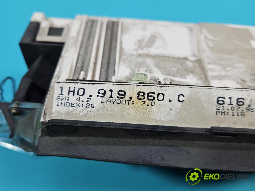 Vw Golf III 1991-1998 1.8 75 HP manual 55 kW 1781 cm3 3- prístrojovka/ budíky 1H0919860C (Prístrojová doska)