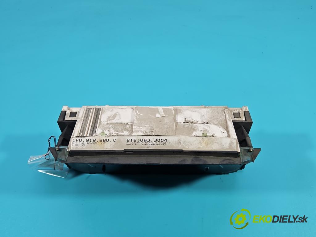 Vw Golf III 1991-1998 1.8 75 HP manual 55 kW 1781 cm3 3- prístrojovka/ budíky 1H0919860C (Prístrojová doska)