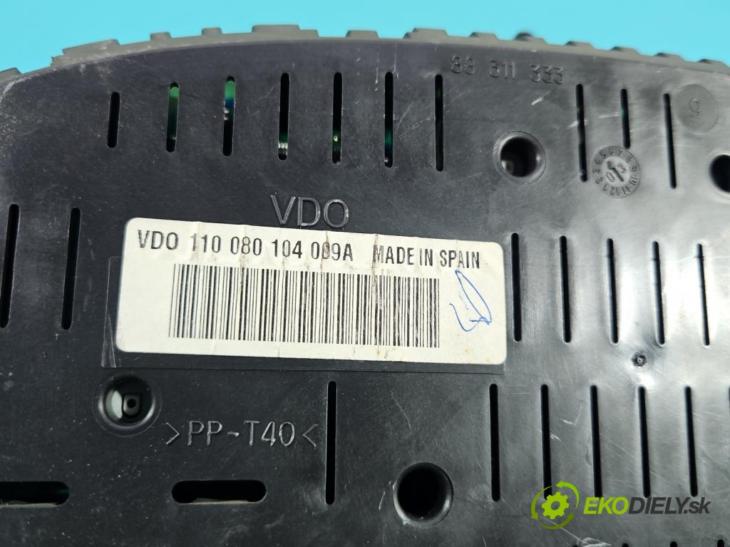 Seat Ibiza III 6L 2002-2008 1.4 16V 75 HP manual 55 kW 1390 cm3 5- prístrojovka/ budíky 110080104009A (Prístrojová doska)