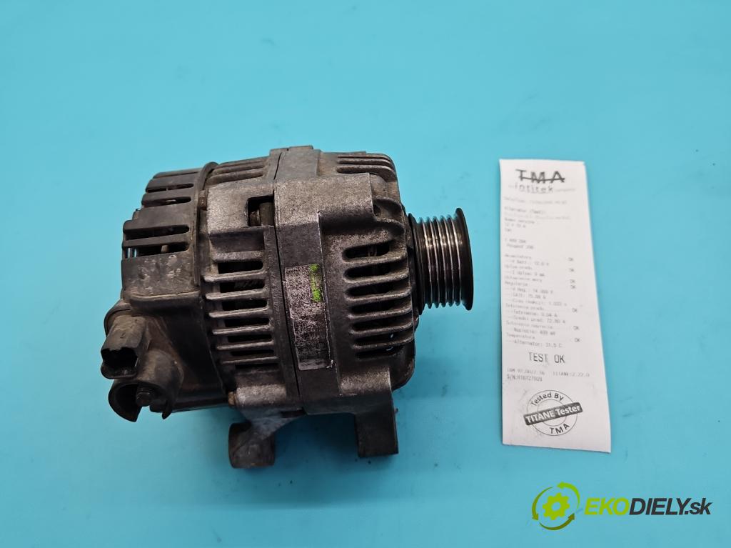 Peugeot 206 1.4 8v 75 HP manual 55 kW 1360 cm3 3- Alternator  (Alternátor)