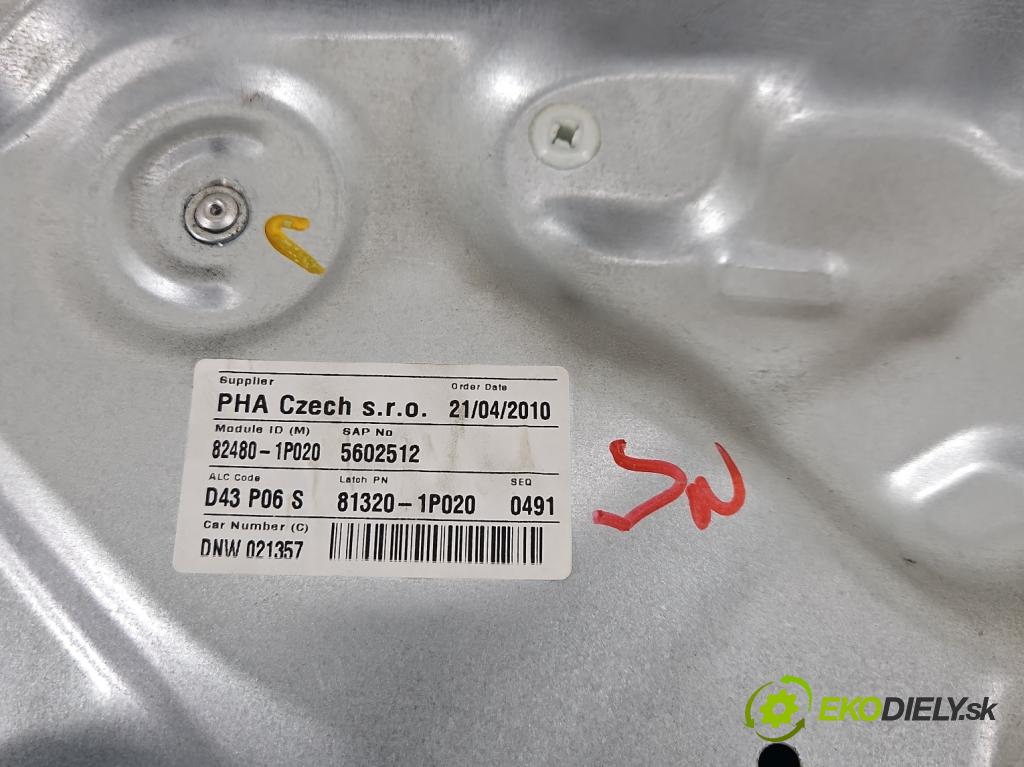 Kia Venga 1.4 crdi 75 hp manual 55 kW 1396 cm3 5- mechanismus stahování přední pravý 82480-1P020