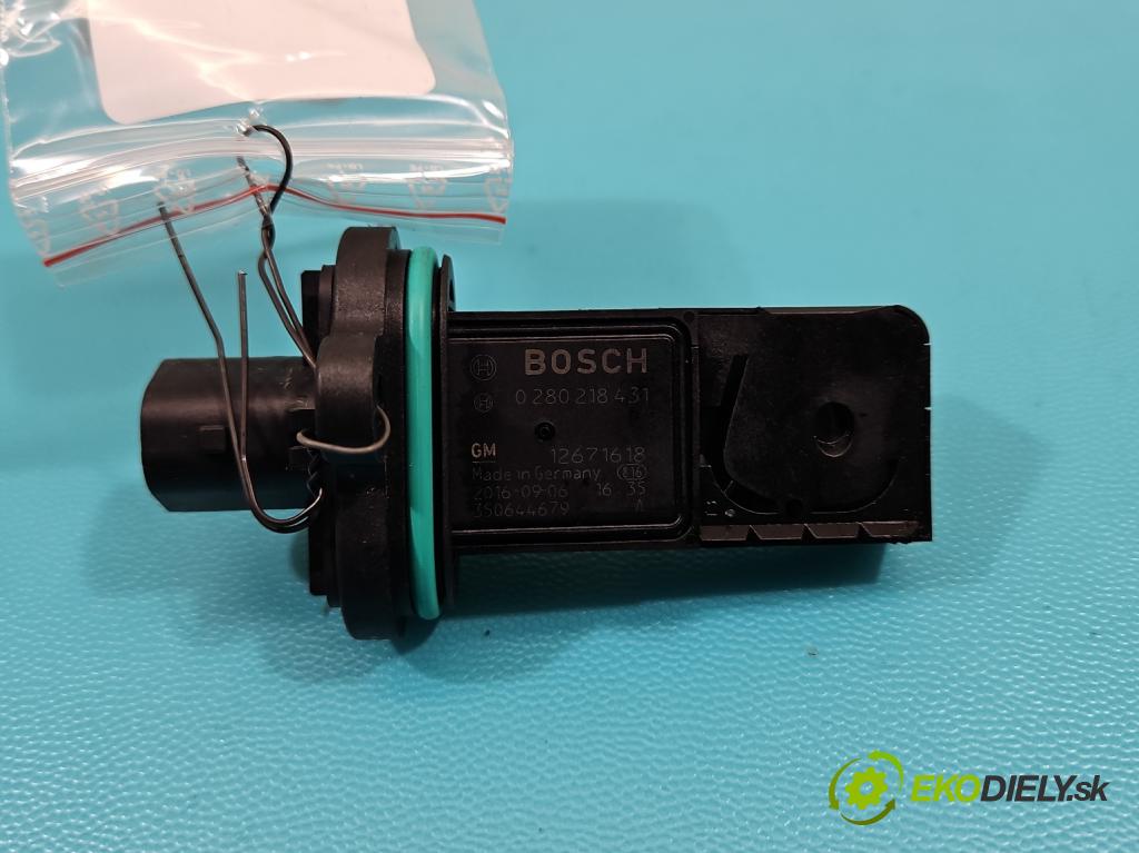 Opel Mokka A 2012-2019 1.6 cdti 136 HP manual 100 kW 1598 cm3 5- průtokoměr: 0280218431 (Váha vzduchu)