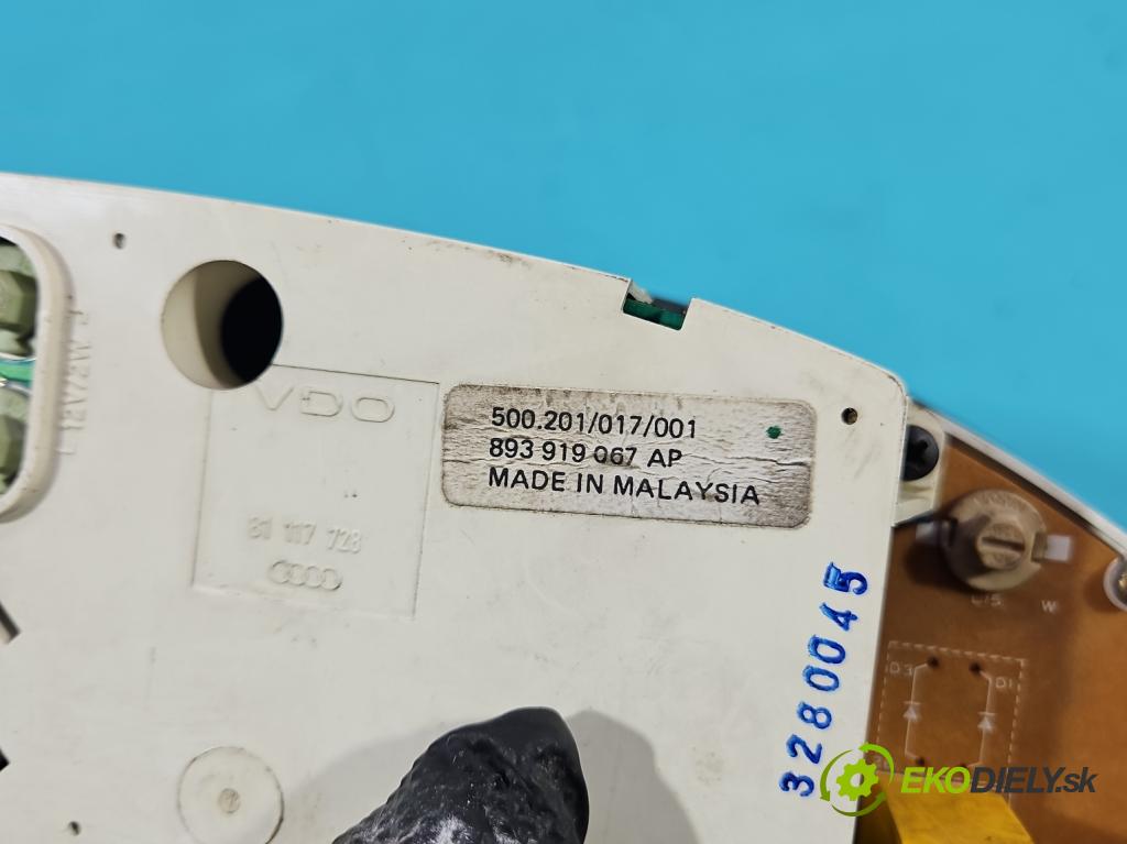 Audi 80 B4 1991-1994 2.0 8v 90 HP manual 66 kW 1984 cm3 4- prístrojovka/ budíky 893919067AP (Prístrojová doska)