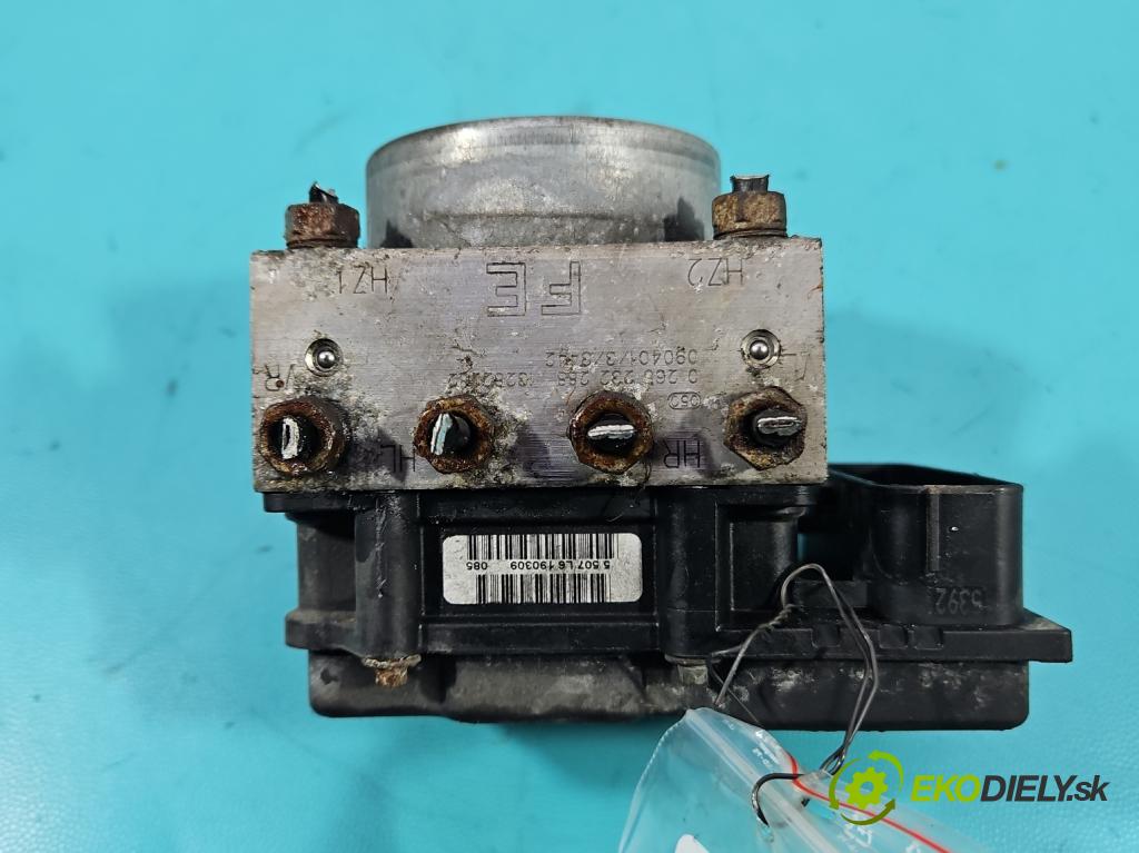 Opel Corsa D 2006-2014 1.2 16v 80 hp manual 59 kW 1229 cm3 5- čerpadlo abs 0265800796 (Pumpa ABS)