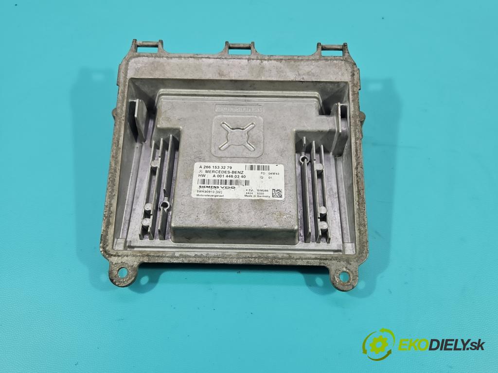Mercedes A W169 2004-2012 1.5b: 95 HP manual 70 kW 1498 cm3 3- riadiaca jednotka motora A2661533279