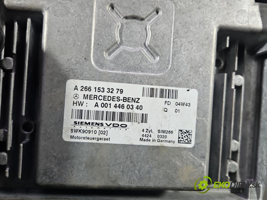 Mercedes A W169 2004-2012 1.5b: 95 HP manual 70 kW 1498 cm3 3- riadiaca jednotka motora A2661533279