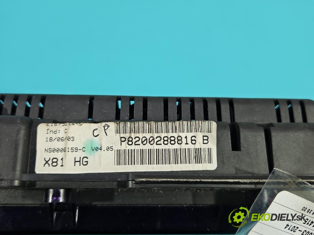Renault Espace IV 2003-2014 2.0 T 163 HP manual 120 kW 1998 cm3 5- prístrojovka/ budíky P8200288816B (Prístrojová doska)
