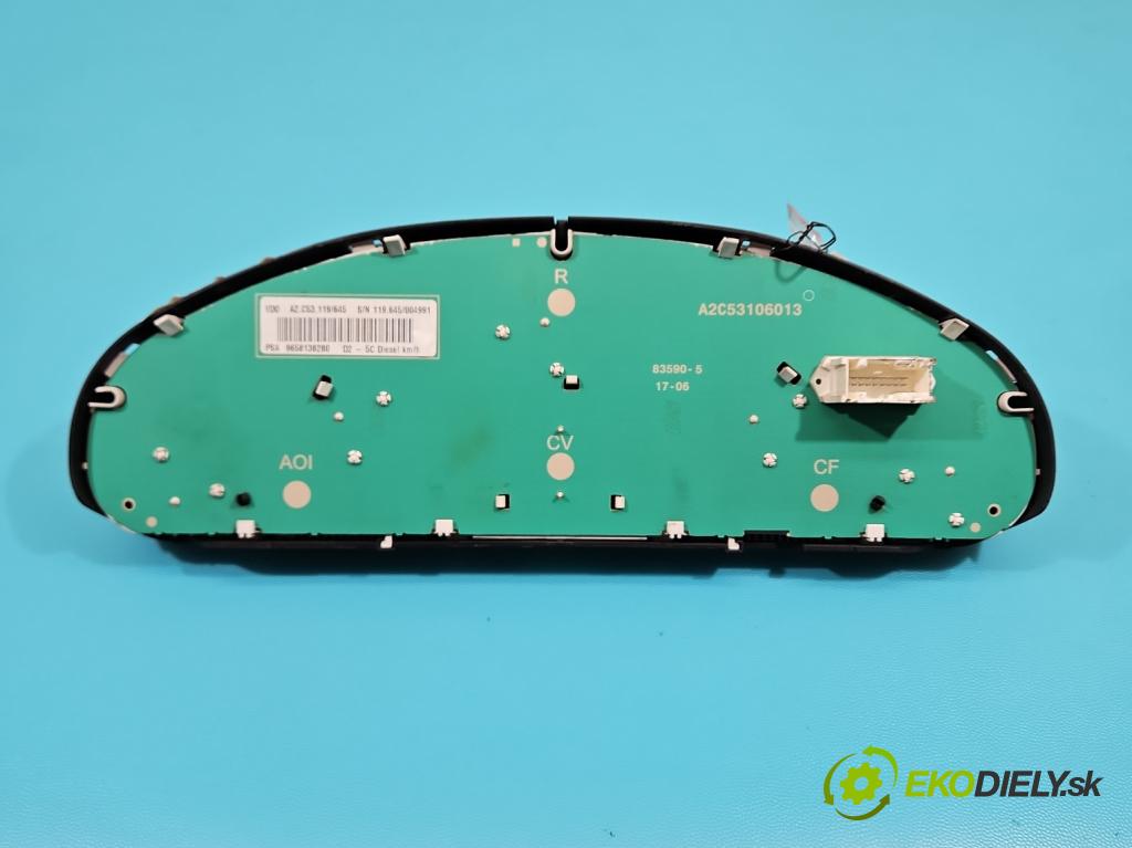 Peugeot 407 1.6 hdi 109 HP manual 80 kW 1560 cm3 5- prístrojovka/ budíky A2C53119/645 (Prístrojová doska)