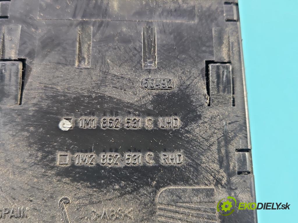 Seat Leon I 1999-2005 1.6 SR 101 HP manual 74 kW 1595 cm3 5- Rukojeť: na nápoje: 1M1862531C (Držiak (úchyt) na nápoje)