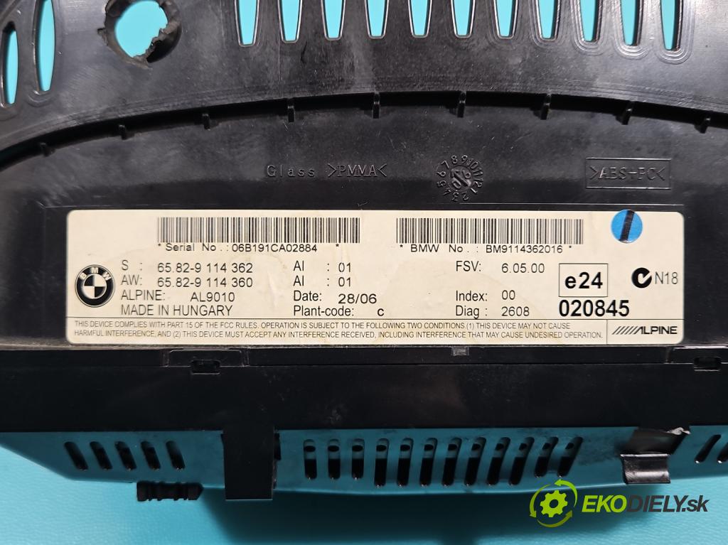 Bmw 3 E90 2005-2013 2.0d 163 HP automatic 120 kW 1995 cm3 4- Zobrazit: 9114362 (Prístrojová doska)