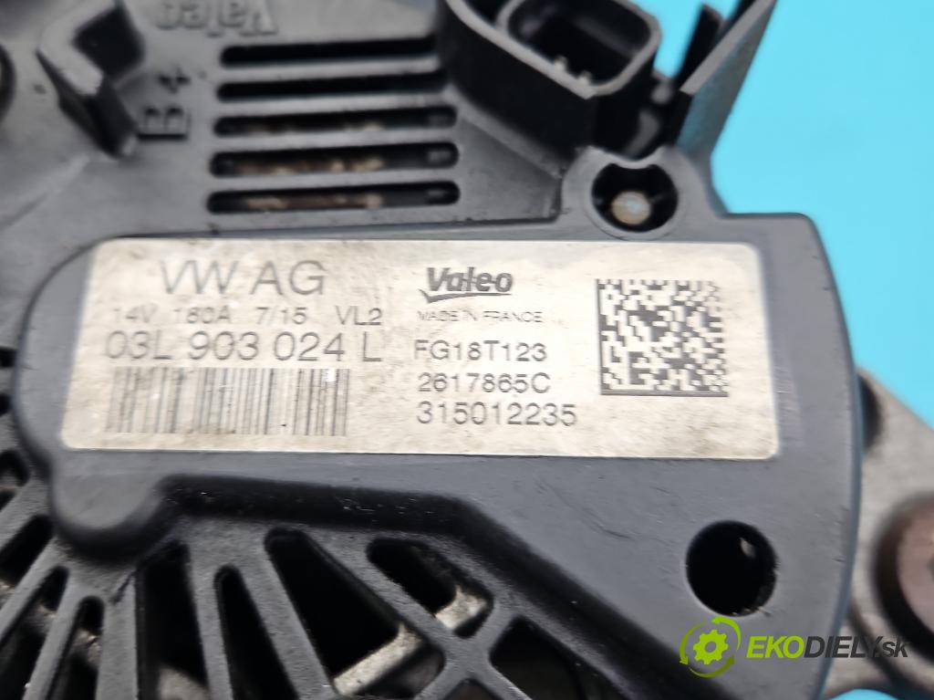 Renault Espace IV 2003-2014 2.0 T 163 HP manual 120 kW 1998 cm3 5- Alternator 03L903024L (Alternátor)