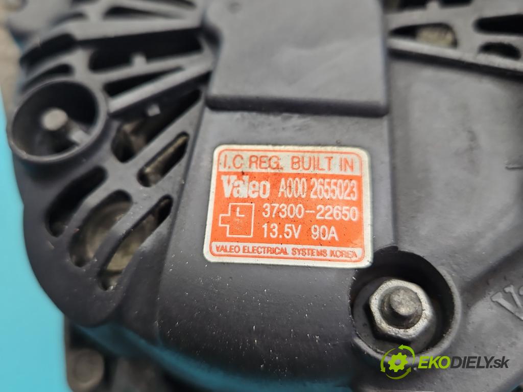 Kia Rio II 2005-2011 1.4 16V 97KM manual 71,3 kW 1399 cm3 4- Alternator 37300-22650 (Alternátor)