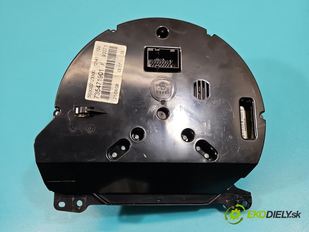 Fiat 500 2007-2020 1.2 8V 69KM manual 51 kW 1242 cm3 3- prístrojovka/ budíky 735471901 (Prístrojová doska)