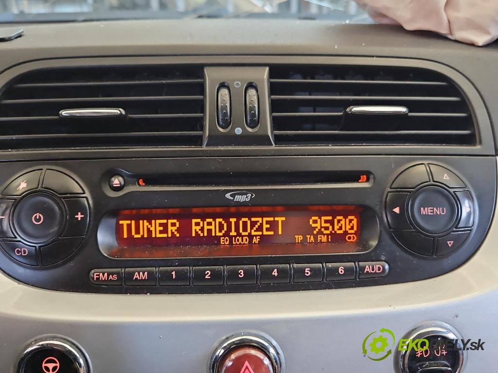Fiat 500 2007-2020 1.2 8V 69KM manual 51 kW 1242 cm3 3- Radio originál 7647389316