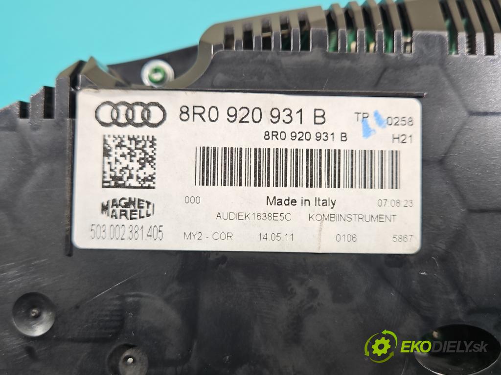 Audi Q5 2008-2016 2.0 tdi 170 HP manual 125 kW 1968 cm3 5- prístrojovka/ budíky 8R0920931B (Prístrojová doska)