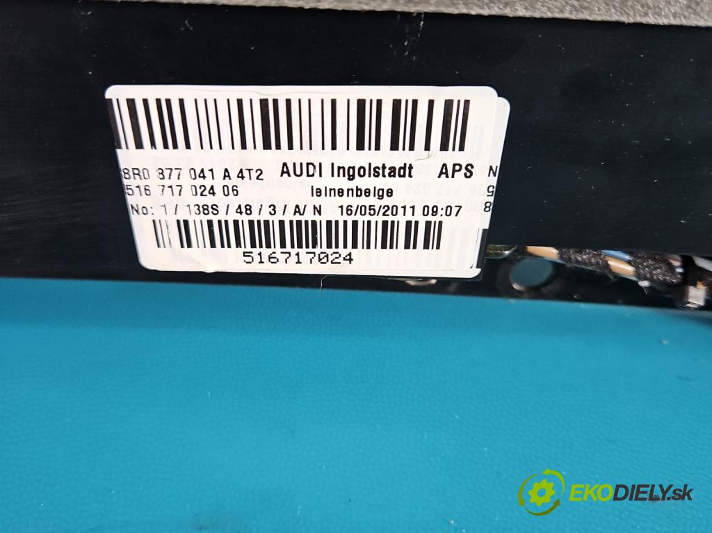 Audi Q5 2008-2016 2.0 tdi 170 hp manual 125 kW 1968 cm3 5- Střešní okno: 8R0877041A (Sklo karoserie)