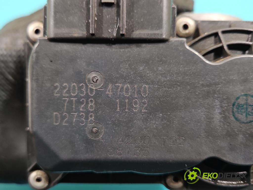 Toyota Yaris III 2011-2020 1.3 vvt-i 99 HP manual 73 kW 1329 cm3 5- klapka 22030-47010 (Škrtiaca klapka)