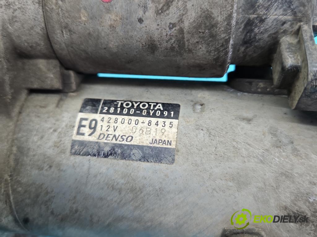 Toyota Yaris III 2011-2020 1.3 vvt-i 99 HP manual 73 kW 1329 cm3 5- štartér 28100-0Y091 (Štartér)