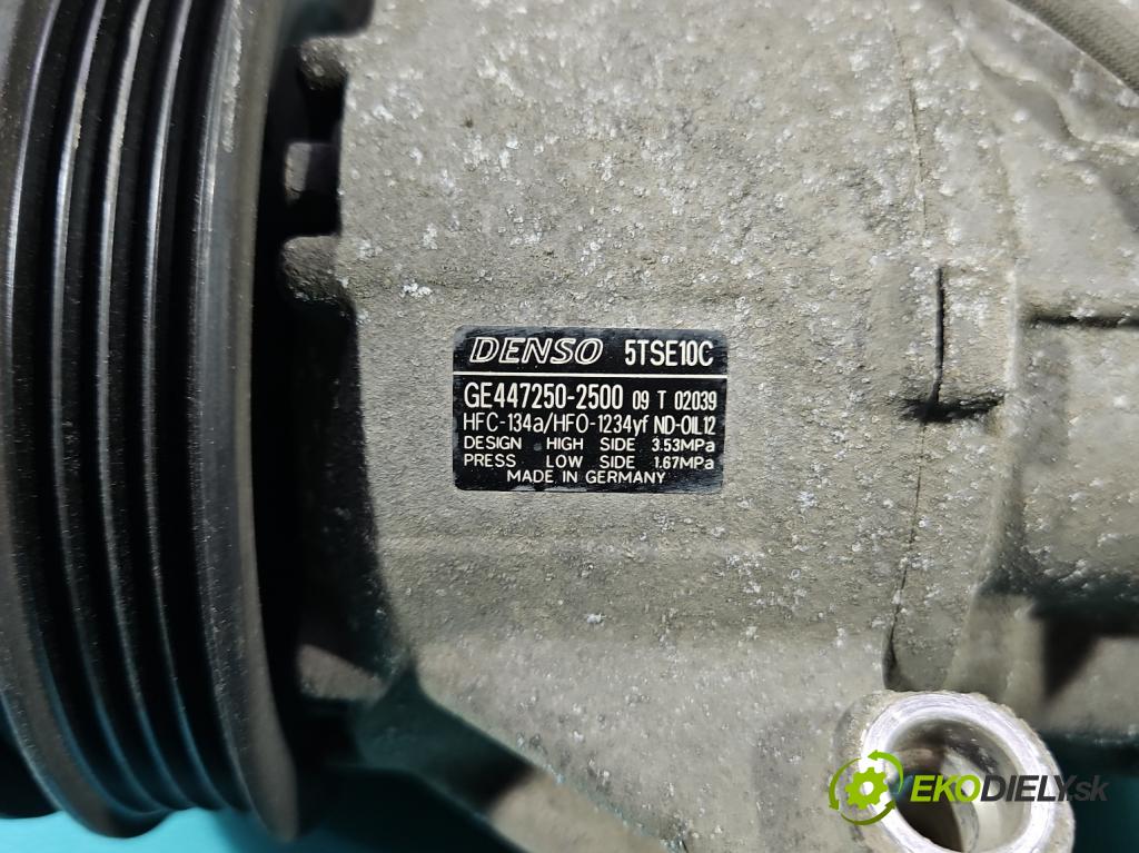 Toyota Yaris III 2011-2020 1.3 vvt-i 99 HP manual 73 kW 1329 cm3 5- Kompresor: klimatizácie 447250-2500 (Kompresor klimatizácie)