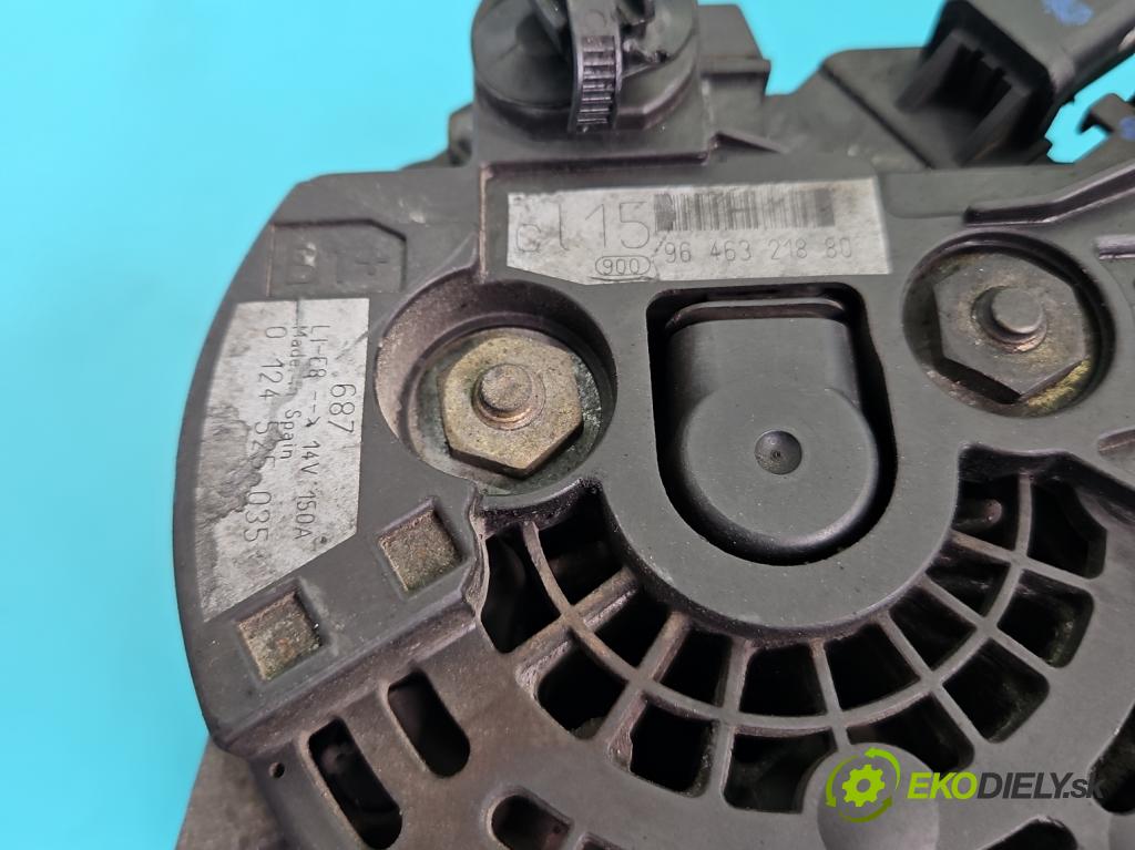 Peugeot 407 1.6 hdi 109 HP manual 80 kW 1560 cm3 5- Alternator 9646321880 (Alternátor)