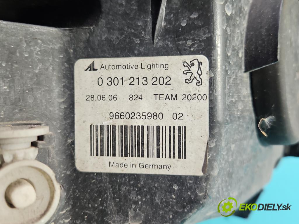 Peugeot 407 1.6 hdi 109 HP manual 80 kW 1560 cm3 5- Reflektor: pravý 9660235980 (Svetlo predné pravé)