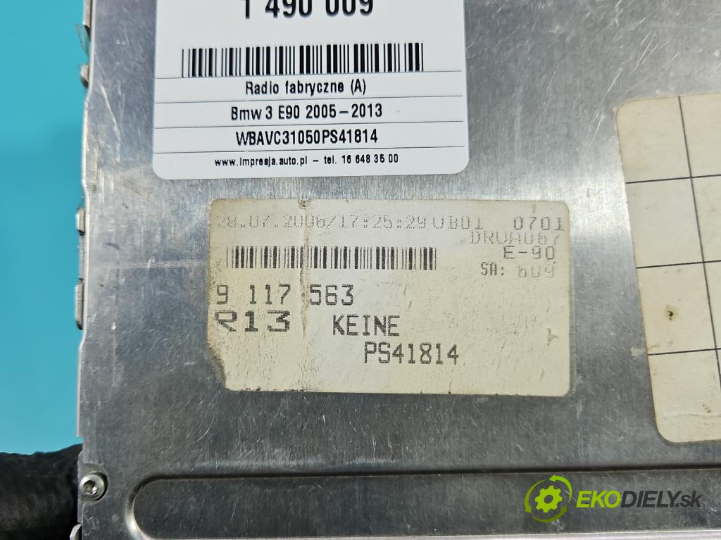 Bmw 3 E90 2005-2013 2.0d 163 HP automatic 120 kW 1995 cm3 4- Radio originál 9117563