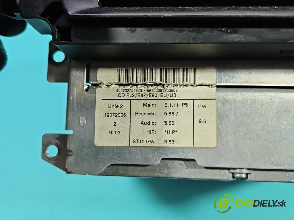 Bmw 3 E90 2005-2013 2.0d 163 HP automatic 120 kW 1995 cm3 4- Radio originál 9117563