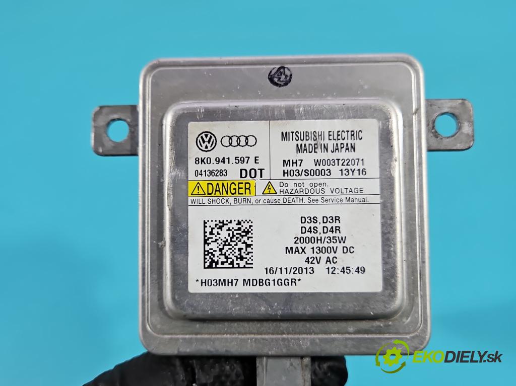 Audi A5 8T 2007-2016 2.0 TFSI 224hp automatic 165 kW 1984 cm3 5- střídač: xenon 8K0941597E (Riadiaca jednotka xenónu)
