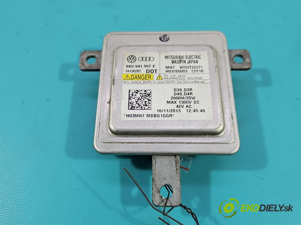 Audi A5 8T 2007-2016 2.0 TFSI 224hp automatic 165 kW 1984 cm3 5- střídač: xenon 8K0941597E (Riadiaca jednotka xenónu)