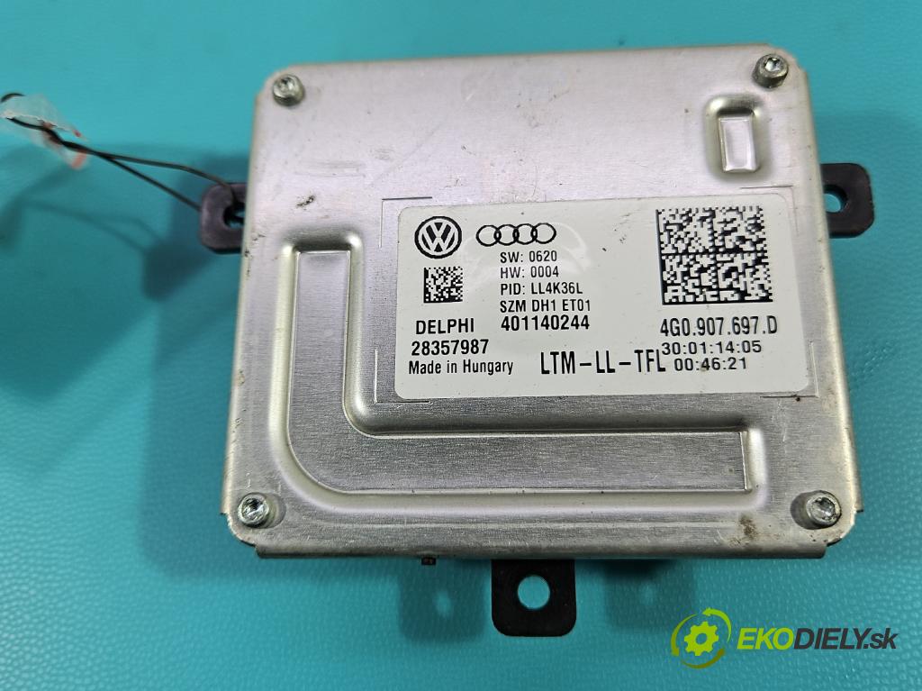 Audi A5 8T 2007-2016 2.0 TFSI 224hp automatic 165 kW 1984 cm3 5- střídač: xenon 4G0907697D (Riadiaca jednotka xenónu)